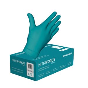 Forcefield NitriForce Teal Nitrile Disposable Gloves (Case of 1000 Gloves)