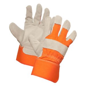 Forcefield "Sureguard" Premium Split Orange Leather Work Gloves