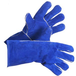 Forcefield Fully Lined Split Leather Blue Welding Glove, Standard Grade