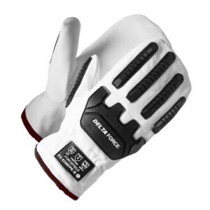 Forcefield Leather Impact Winter Mitts with Cut and TPR Protection