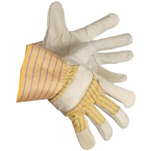 Forcefield "Jack Hammer" Grain Leather Patch Palm Work Glove, Foam and Fleece Lined