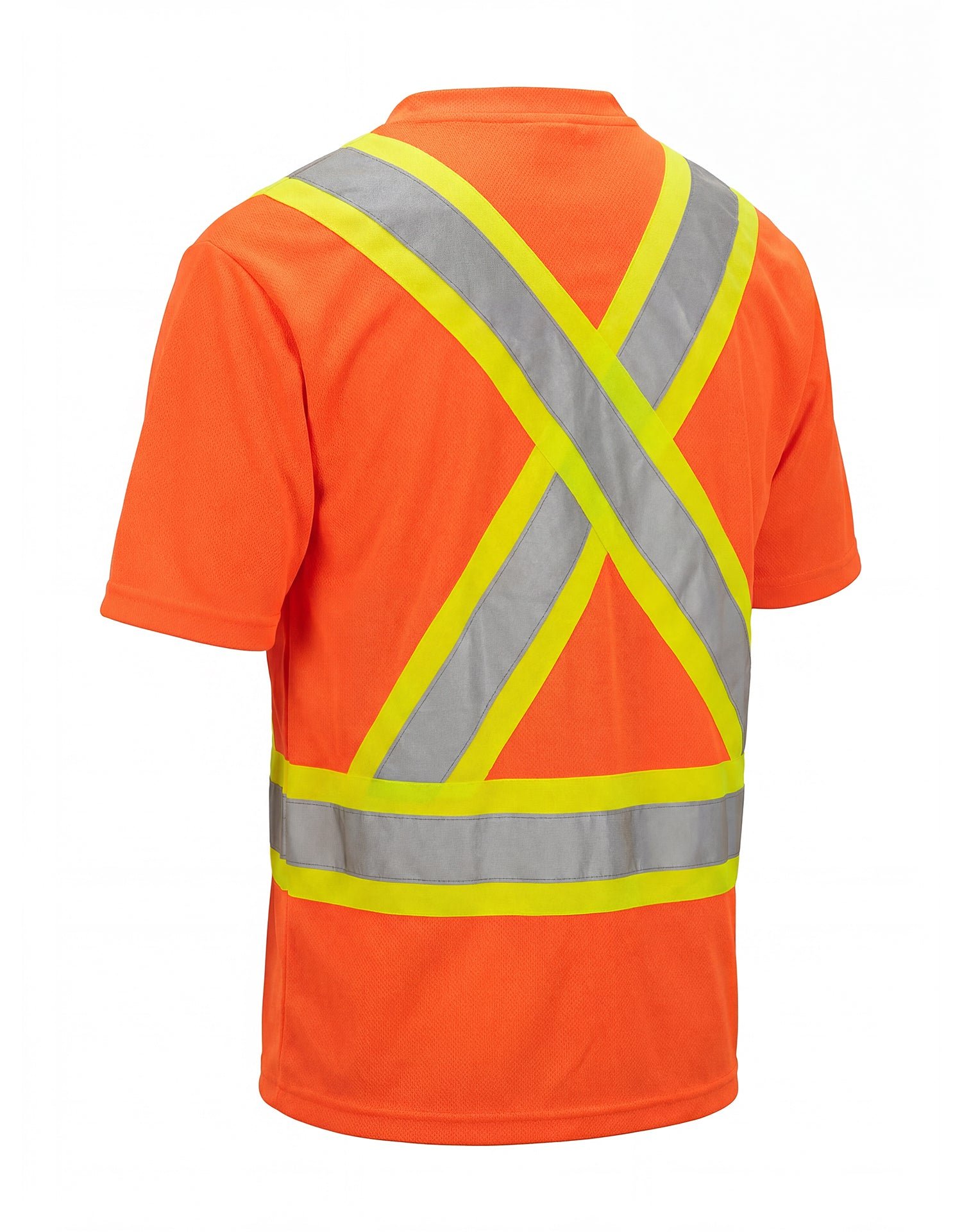 Forcefield Hi Vis V-Neck Short Sleeve Safety Tee Shirt - Image 2