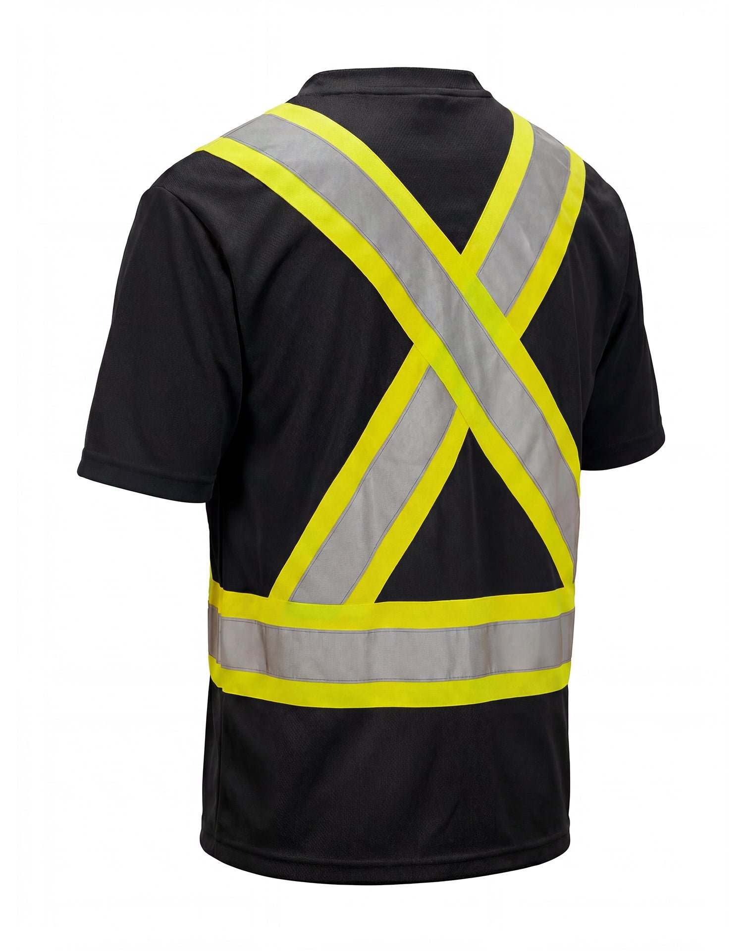 Forcefield Hi Vis Crew Neck Short Sleeve Safety Tee Shirt with Chest Pocket - Image 5