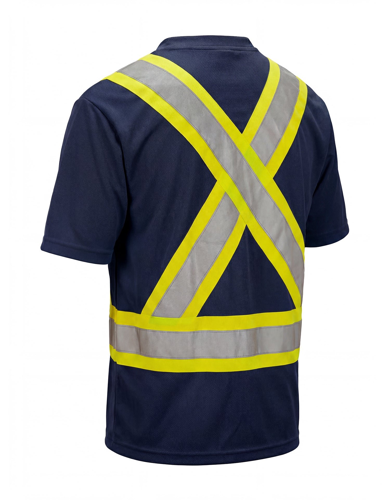 Forcefield Hi Vis Crew Neck Short Sleeve Safety Tee Shirt with Chest Pocket - Image 8