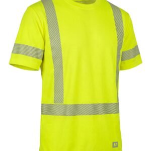 Forcefield Hi Vis Coolknitâ„¢ Lime Crewneck Short Sleeve Segmented Cooling T-Shirt
