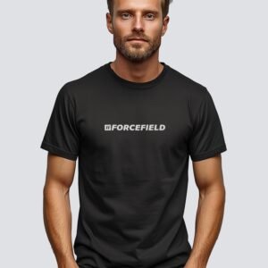 Forcefield Black Lightweight Short-Sleeve Crewneck Reflective Forcefield Logo Graphic T-Shirt