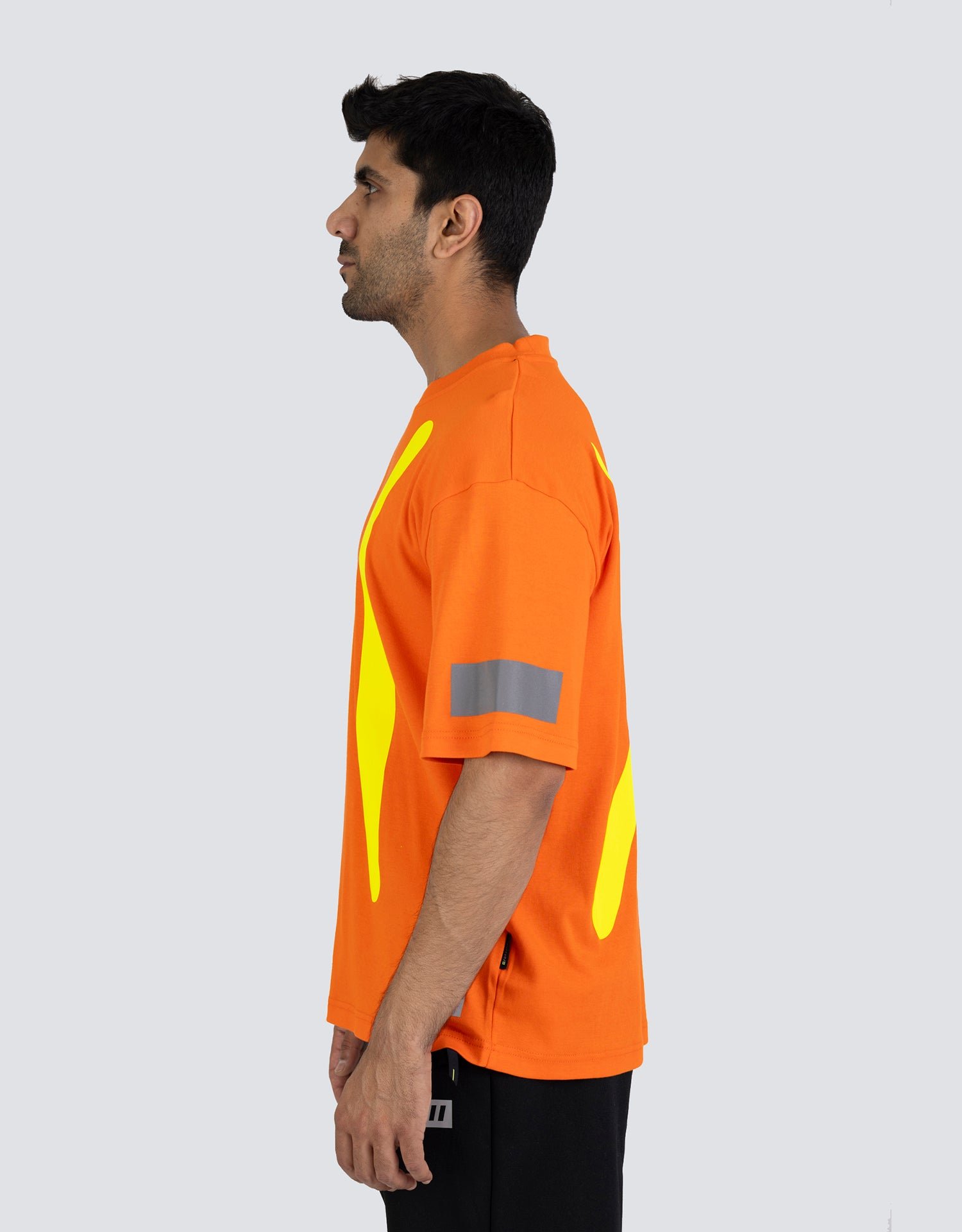 Forcefield Retro Safety Cotton Short Sleeve Tee With Reflective Arm Striping - Image 5
