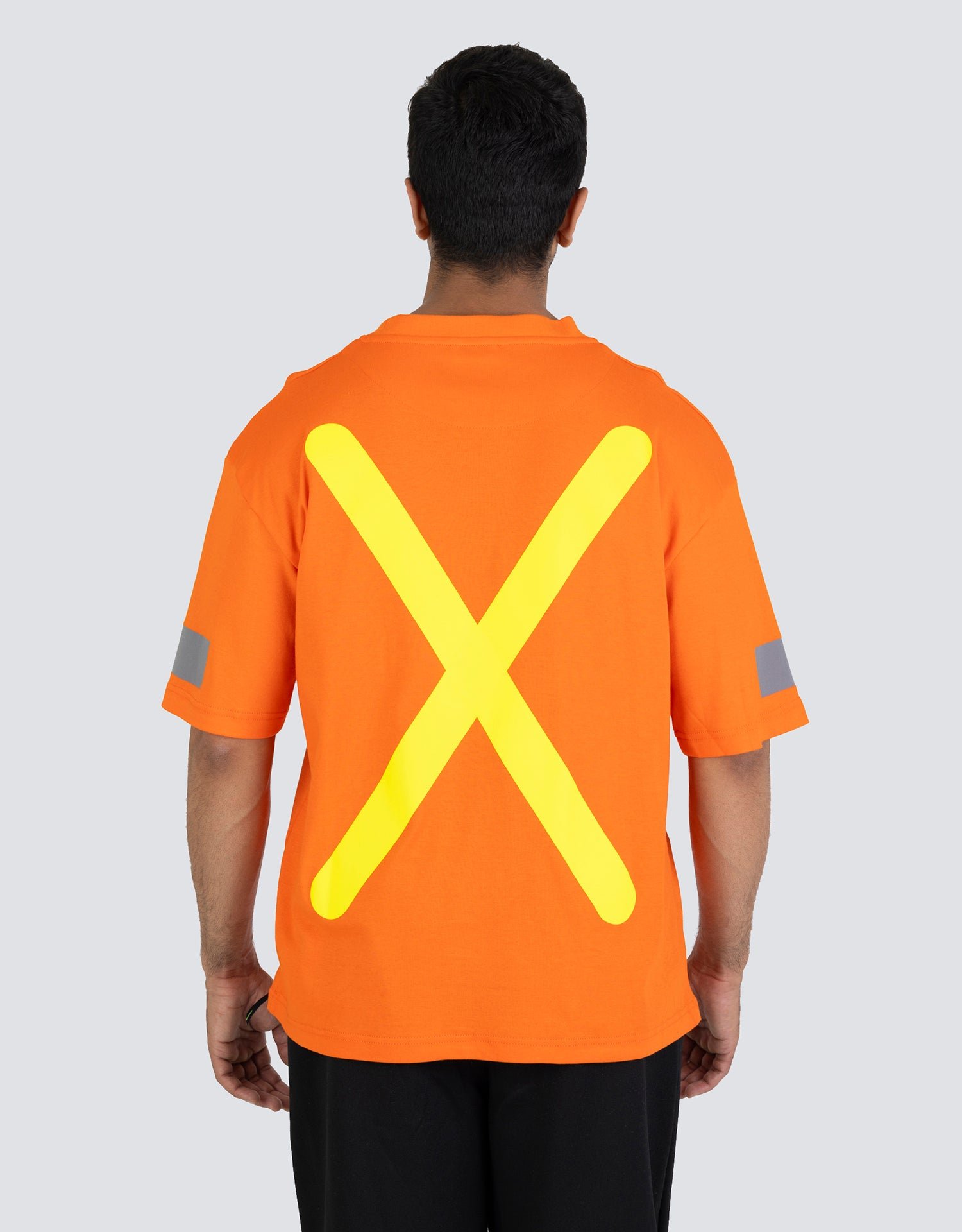 Forcefield Retro Safety Cotton Short Sleeve Tee With Reflective Arm Striping - Image 6