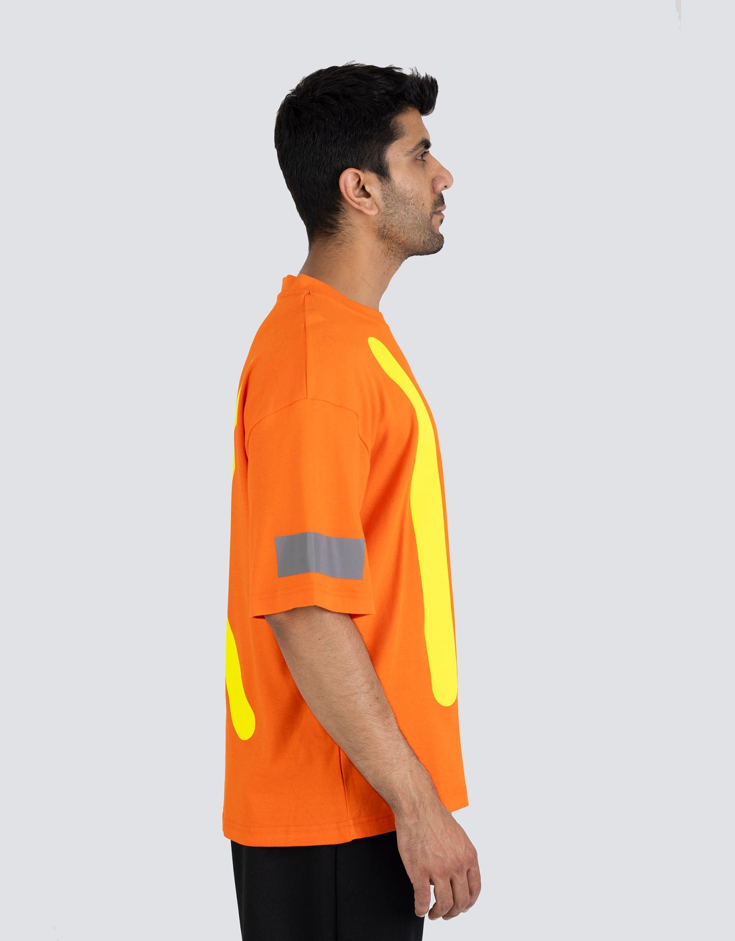 Forcefield Retro Safety Cotton Short Sleeve Tee With Reflective Arm Striping - Image 9