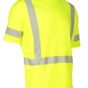 Forcefield Hi Vis Lime Crew Neck Short Sleeve Ultrasoft Technical Tee