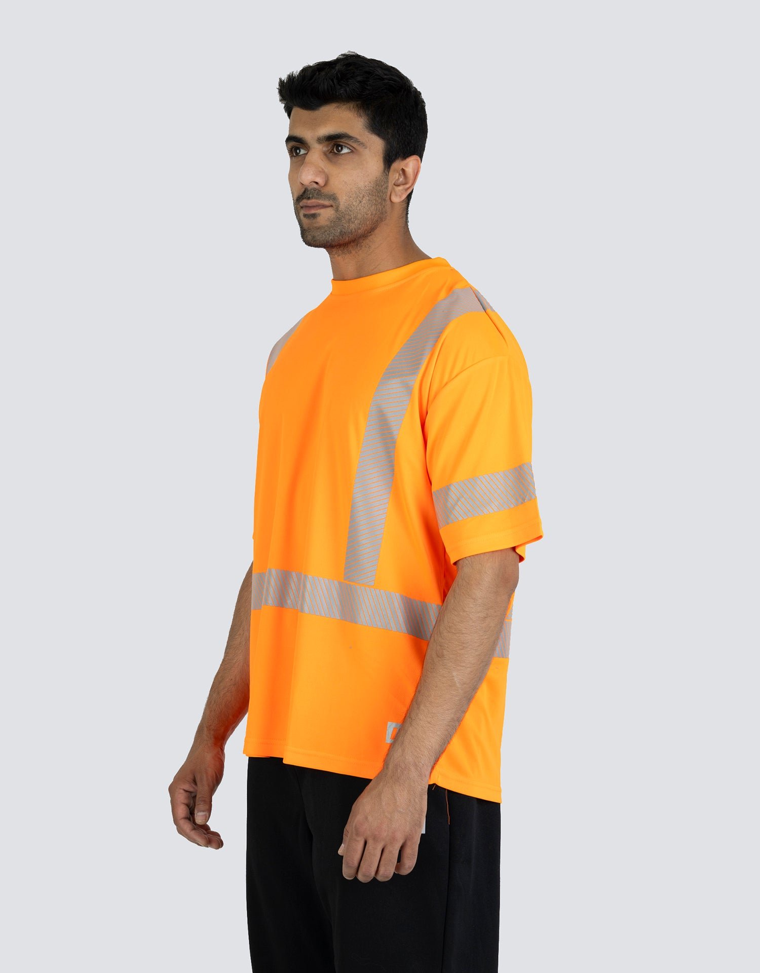 Forcefield Hi Vis Orange Crew Neck Short Sleeve Ultrasoft Technical Tee - Image 4
