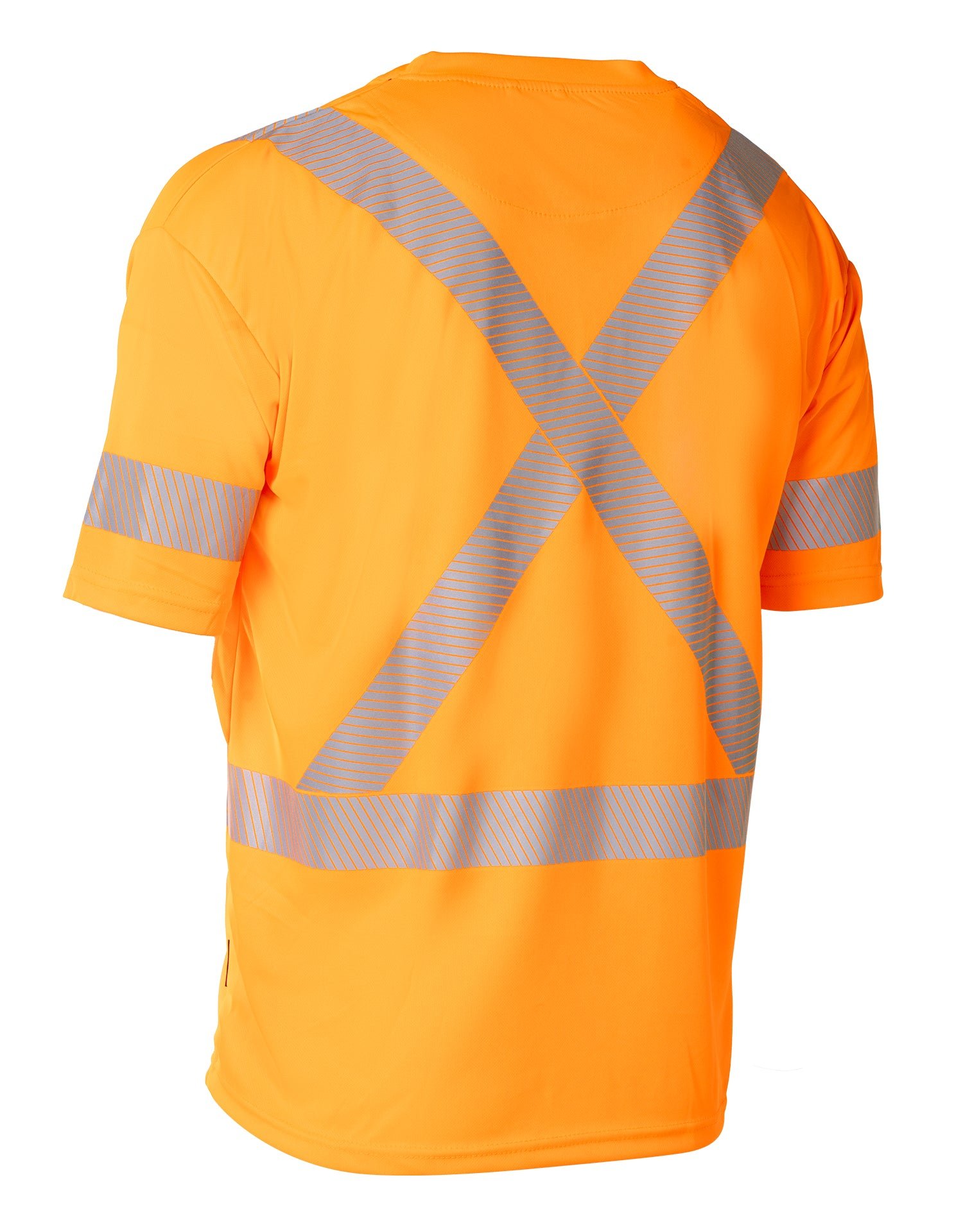 Forcefield Hi Vis Orange Crew Neck Short Sleeve Ultrasoft Technical Tee - Image 2