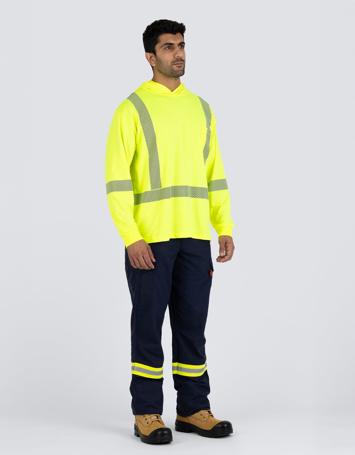 Forcefield Hooded Long Sleeve Ultrasoft Technical Tee - Image 2