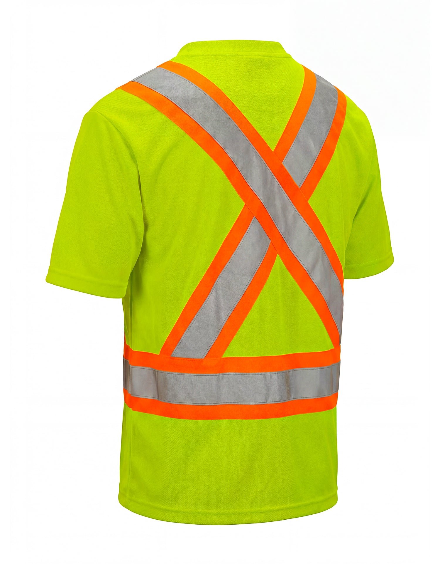 Forcefield Ultrasoft Hi Vis Crewneck Short Sleeve Safety Tee Shirt with Chest Pocket - Image 6