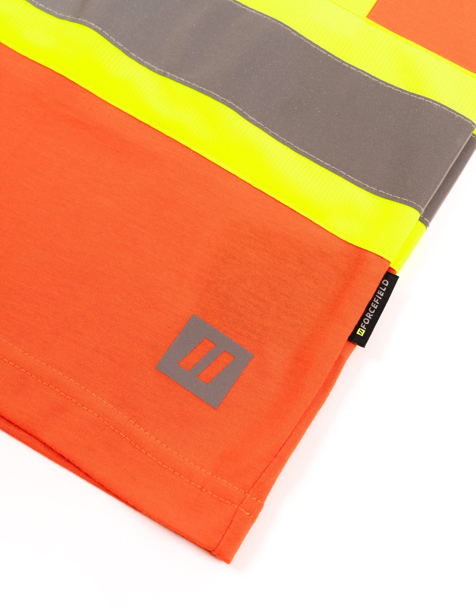 Forcefield Ultracool Orange Poly/Cotton Crewneck Long Sleeve Safety T-Shirt with Chest Pocket - Image 3