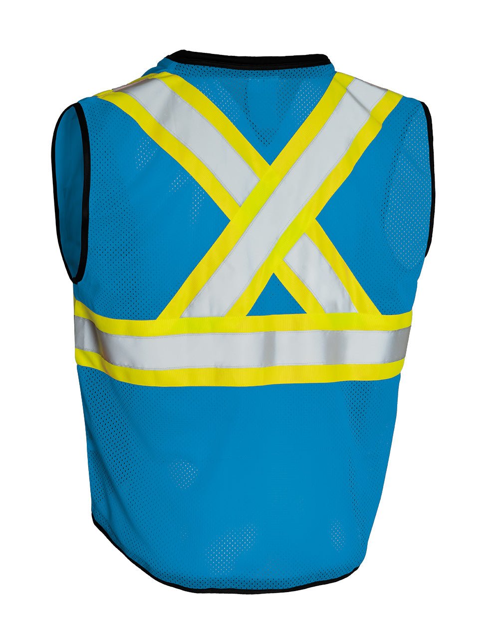 Forcefield Hi Vis Traffic Safety Vest with Zipper Front, Tricot Polyester - Image 8