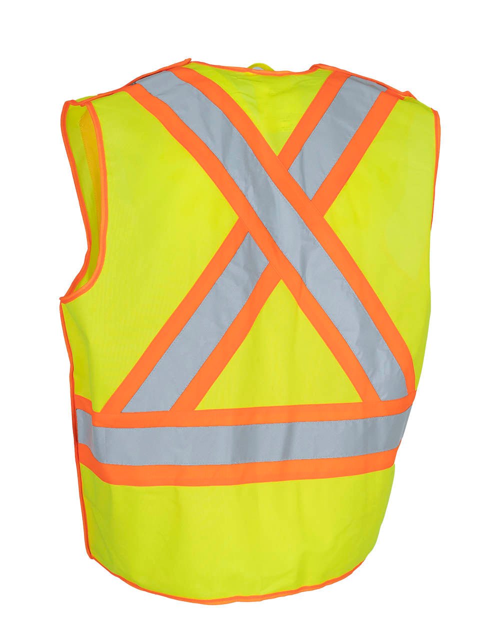 Forcefield 5-Point Tear-Away Hi Vis Traffic Safety Vest, Tricot Polyester - Image 2