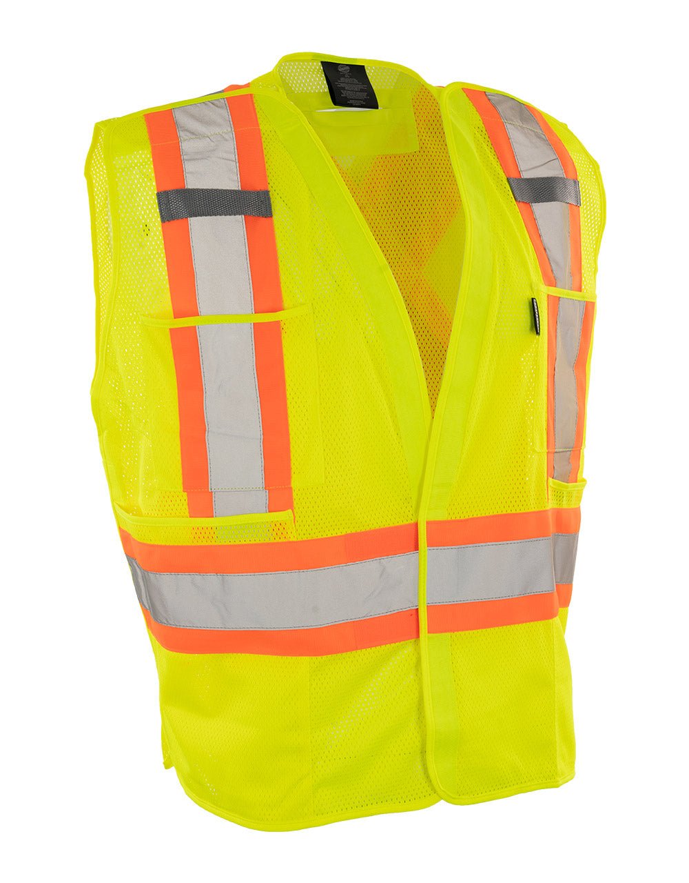 Forcefield 5-Point Tear-away Hi Vis Mesh Traffic Safety Vest, 3 Sizes - Image 4