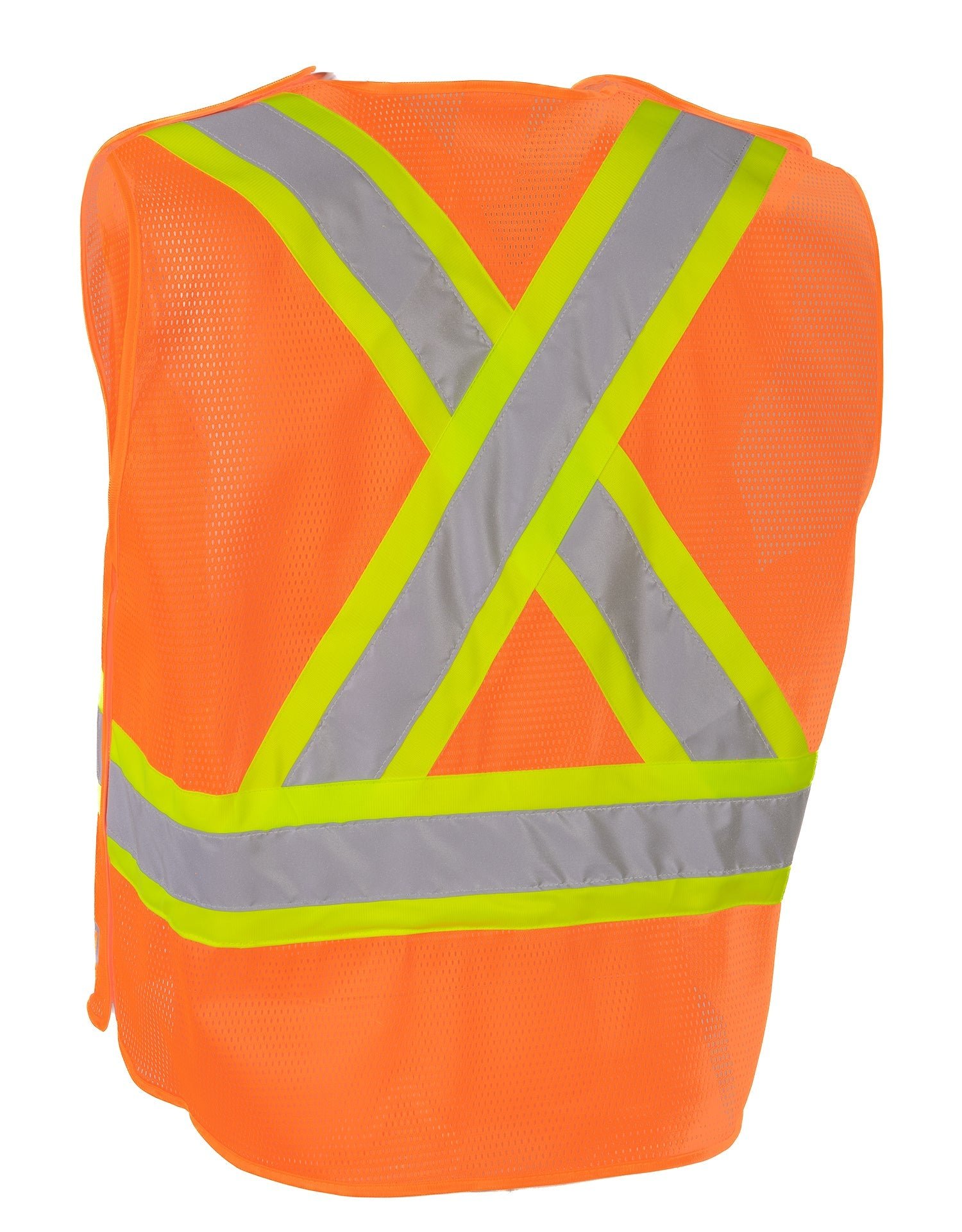 Forcefield Lightweight Polyester Mesh Safety Vest with 5-Point Tear-Away - Image 2