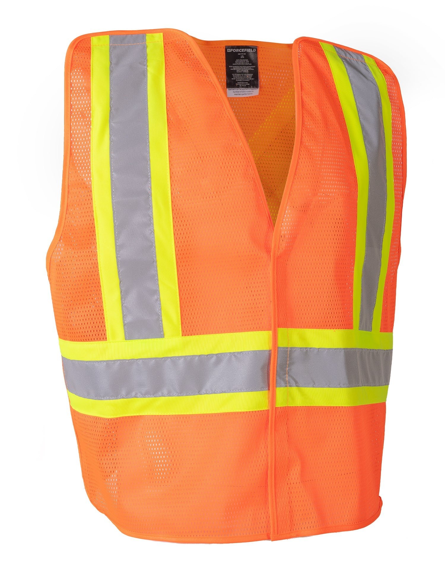 Forcefield Lightweight Polyester Mesh Safety Vest with 5-Point Tear-Away