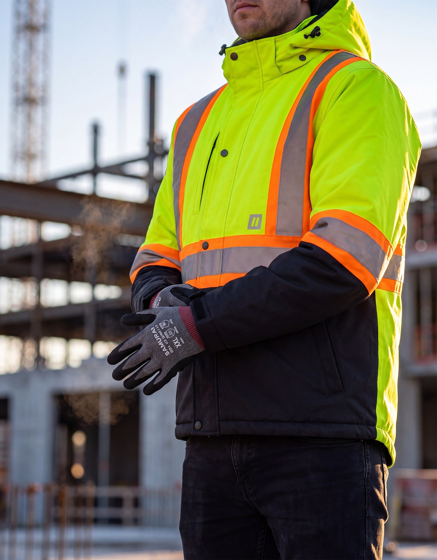 Forcefield Hi Vis Softshell Winter Safety Jacket - Image 7
