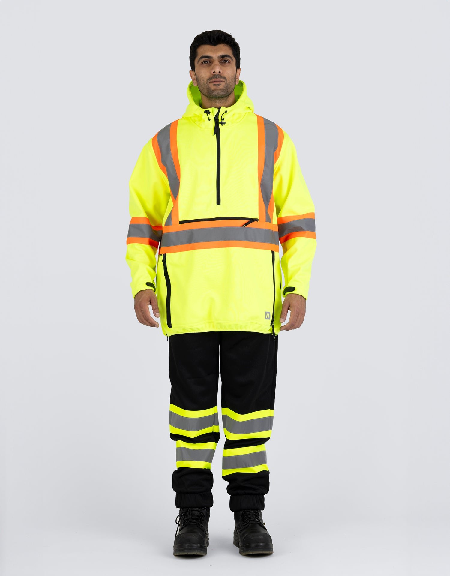 Forcefield Hi Vis Safety Anorak Pullover Softshell - Image 3
