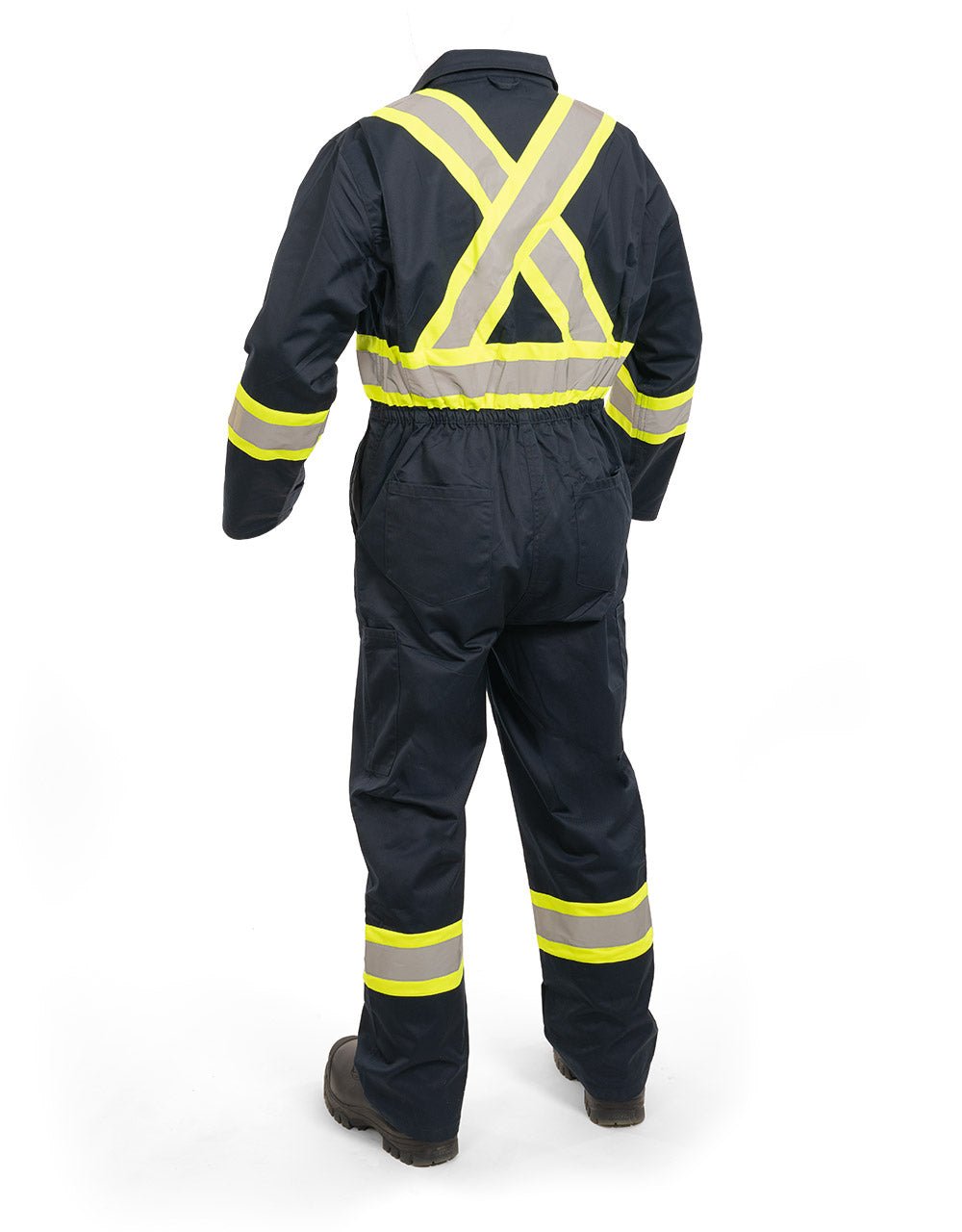 Forcefield Hi Vis Navy Safety Unlined Coverall - Image 2