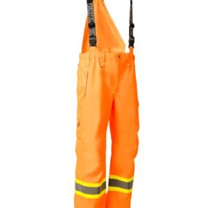 Forcefield Orange "Torngat" Premium Ripstop 2-In-1 Hi-Vis Safety Suspender Pants