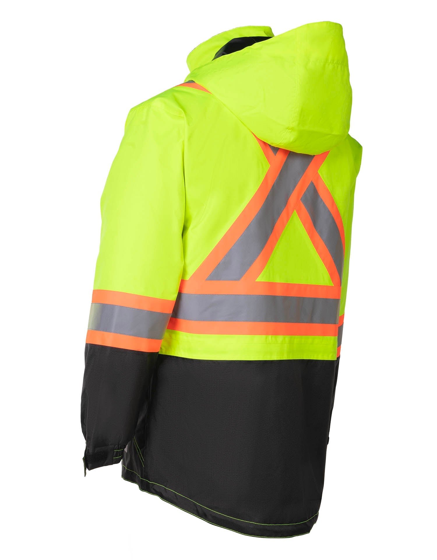 Forcefield Lime "Torngat" Premium Ripstop 4-in-1 Hi-Vis Safety Parka - Image 7