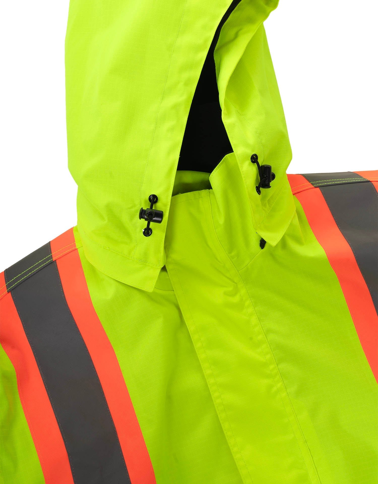 Forcefield Lime "Torngat" Premium Ripstop 4-in-1 Hi-Vis Safety Parka - Image 6