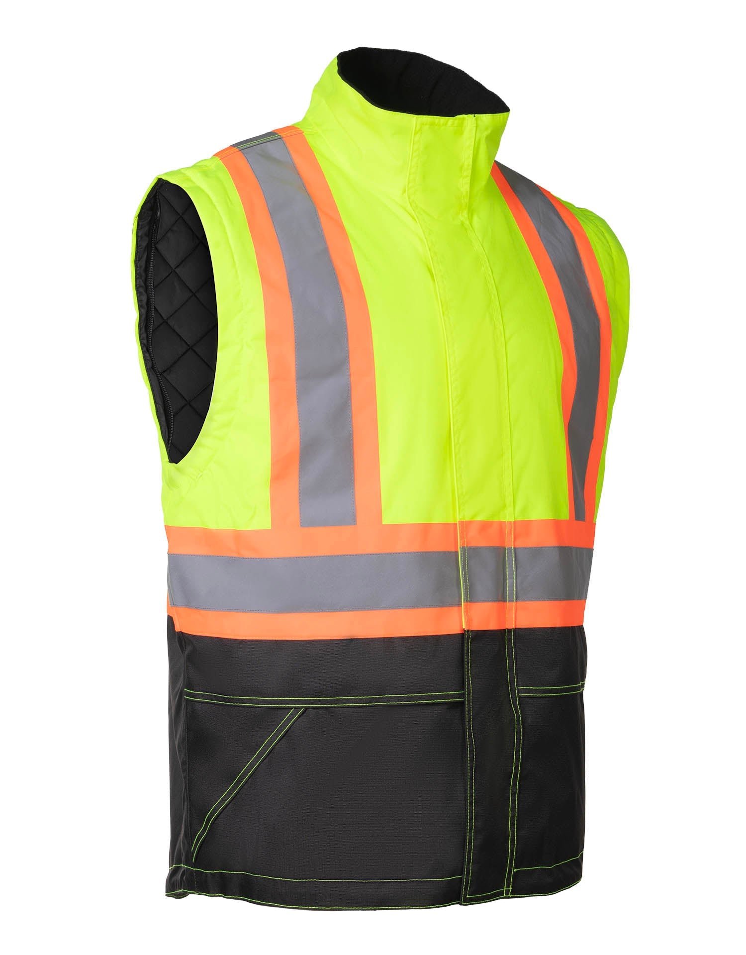 Forcefield Lime "Torngat" Premium Ripstop 4-in-1 Hi-Vis Safety Parka - Image 3