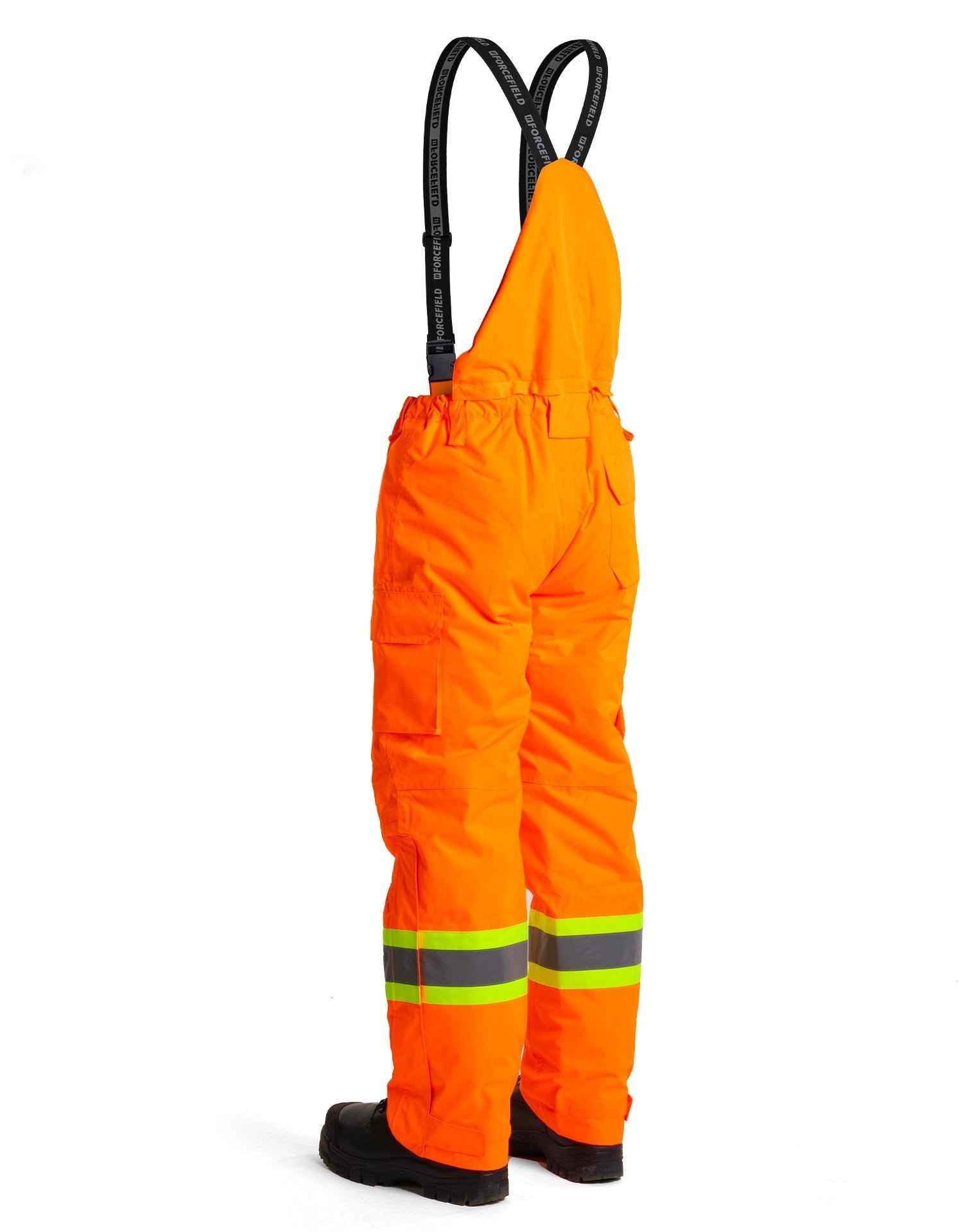 Forcefield Hi-Vis Flame-Resistant (FR) Ripstop Medium Weight Lined Bib Pants - Image 2