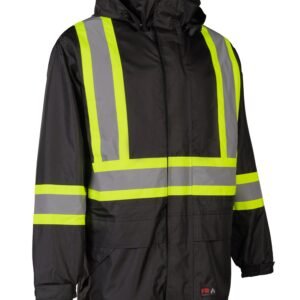 Forcefield Hi-Vis Black Flame-Resistant (FR) Ripstop Light Weight Jacket