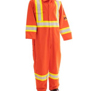 Forcefield Orange FR Treated 100% Cotton Coverall with Reflective Tape