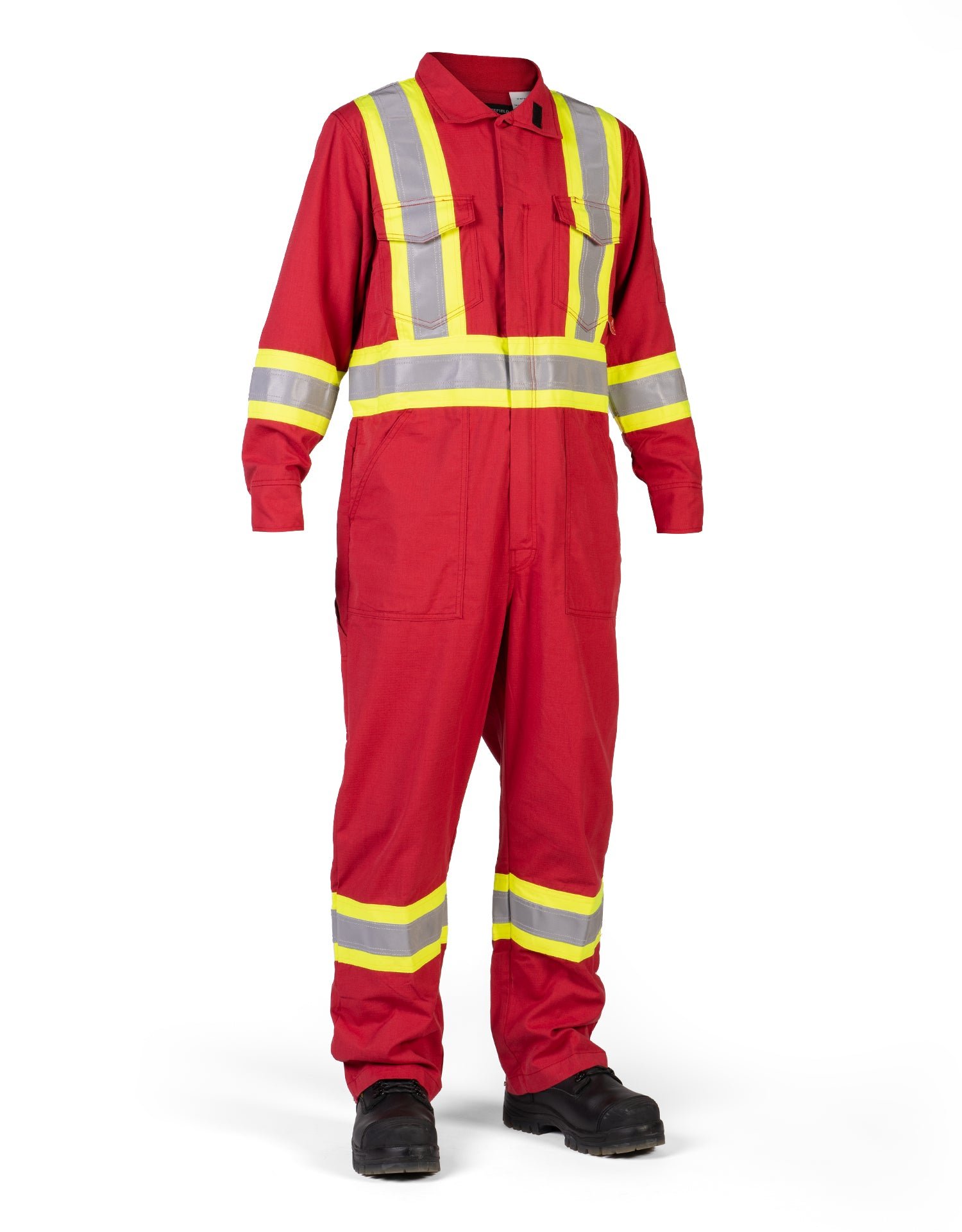 Forcefield Hi Vis Inherent Red FR Reflective Coverall