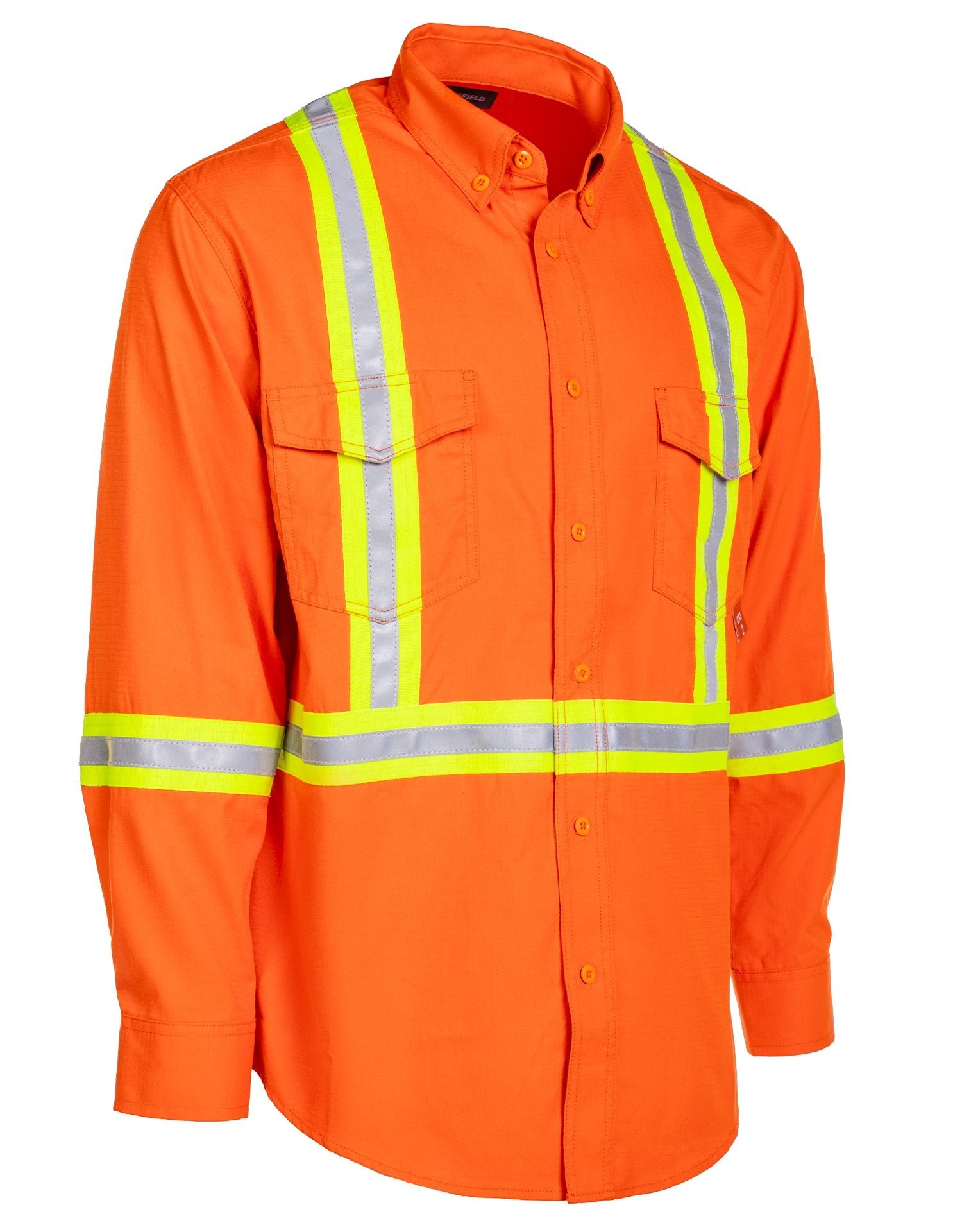 Forcefield Inherent Flame-Resistant Long Sleeve Button Down 6oz Safety Shirt - Image 2