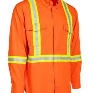 Forcefield Women's Inherent Flame-Resistant Long Sleeve Button Down 6oz Safety Shirt