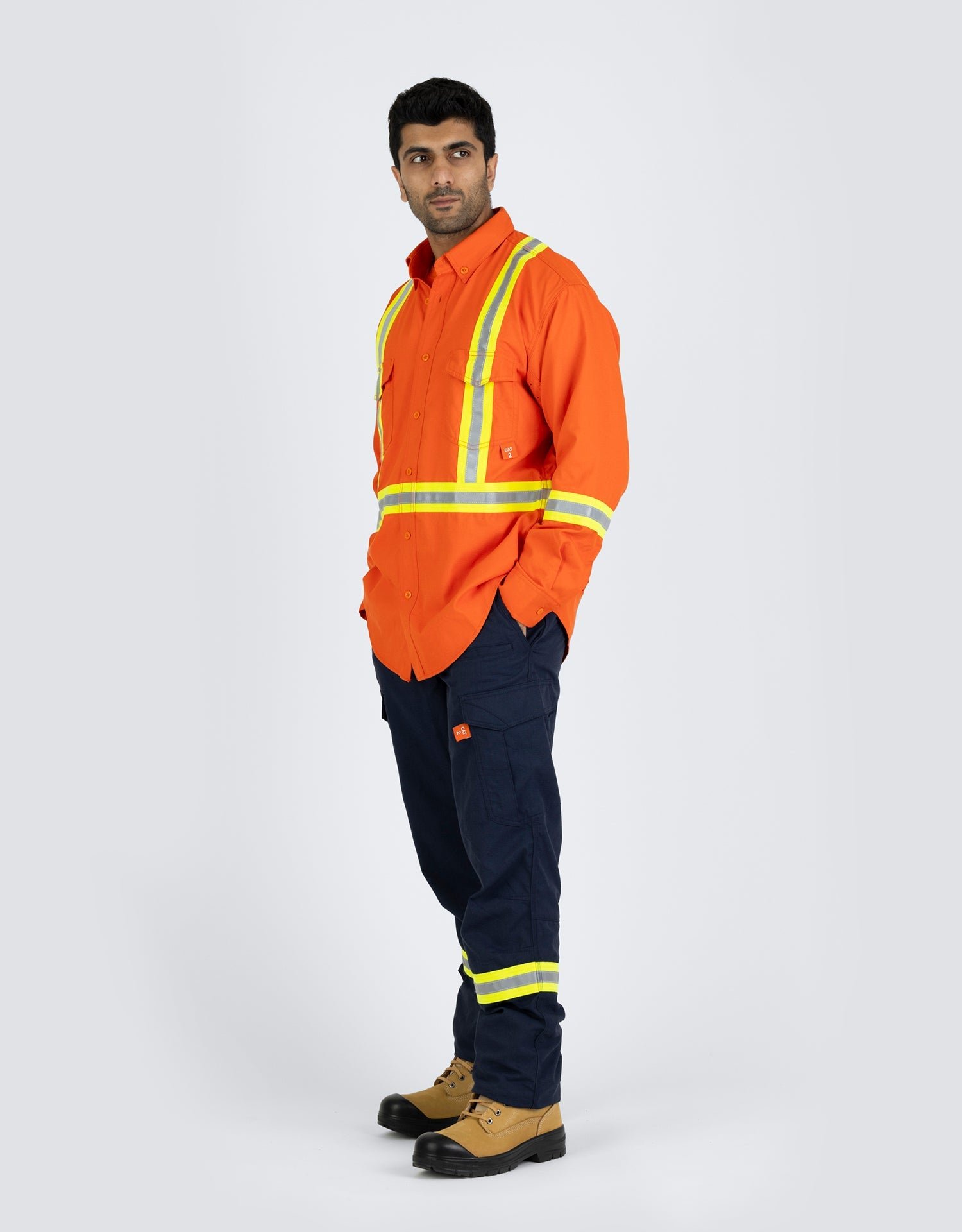 Forcefield Inherent Flame-Resistant Long Sleeve Button Down 6oz Safety Shirt - Image 6