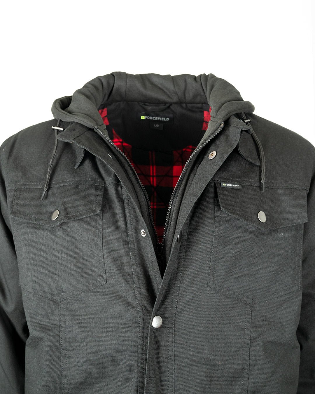 Forcefield Canvas Jacket with Fooler Hoodie and Flannel Lining - Image 2