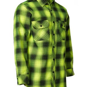 Forcefield Hi Vis Black Shadow Plaid Unlined Flannel Shirt
