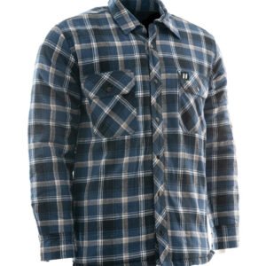 Forcefield Blue Plaid Quilt-Lined Flannel Shirt Jacket