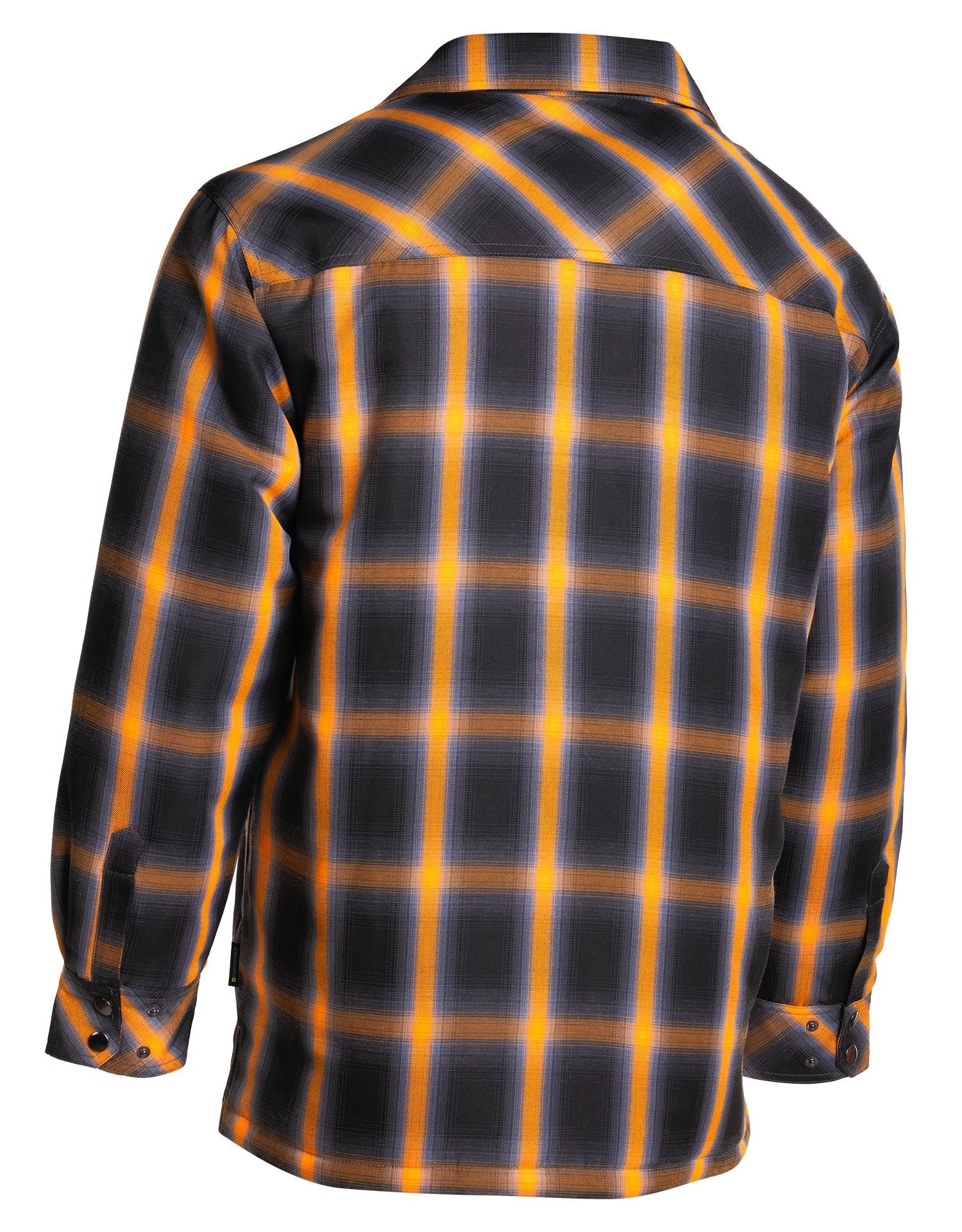 Forcefield Orange Ombre Plaid Quilt-lined Shirt Jacket - Image 3