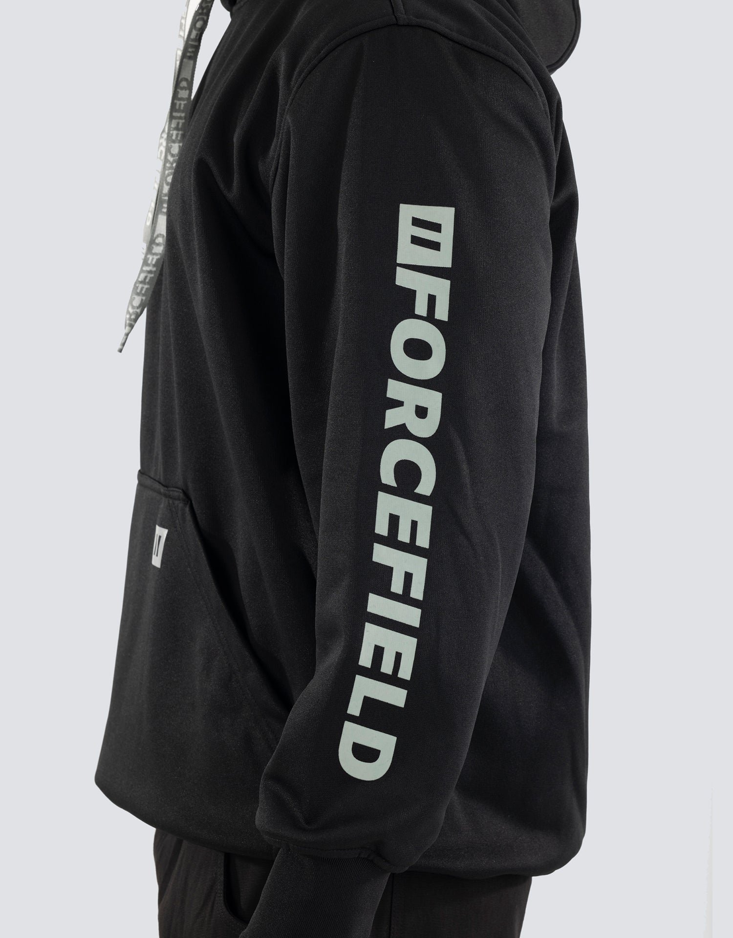 Forcefield Black Pullover Forcefield Logo Sleeve Graphic Hoodie - Image 5
