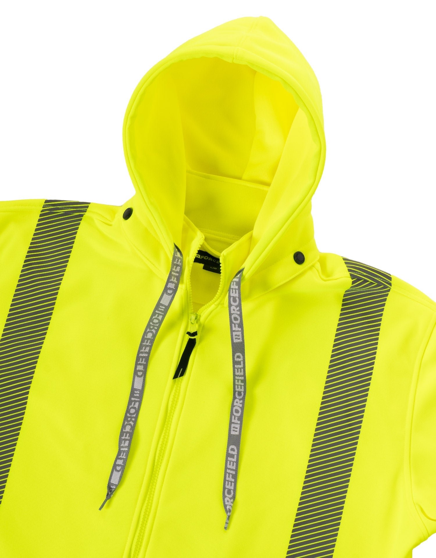 Forcefield Hi Vis Safety Hoodie with Segmented Reflective Tape and Detachable Hood - Image 11