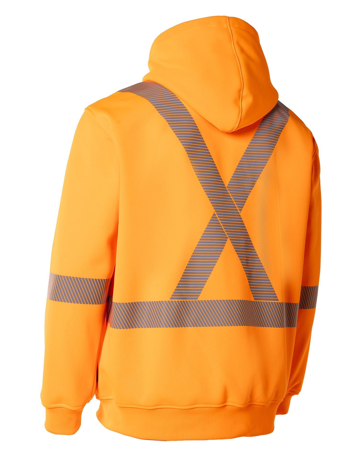 Forcefield Hi Vis Safety Hoodie with Segmented Reflective Tape and Detachable Hood - Image 9