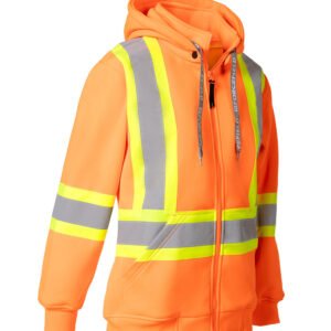 Forcefield Women's Hi Vis Safety Hoodie with Detachable Hood