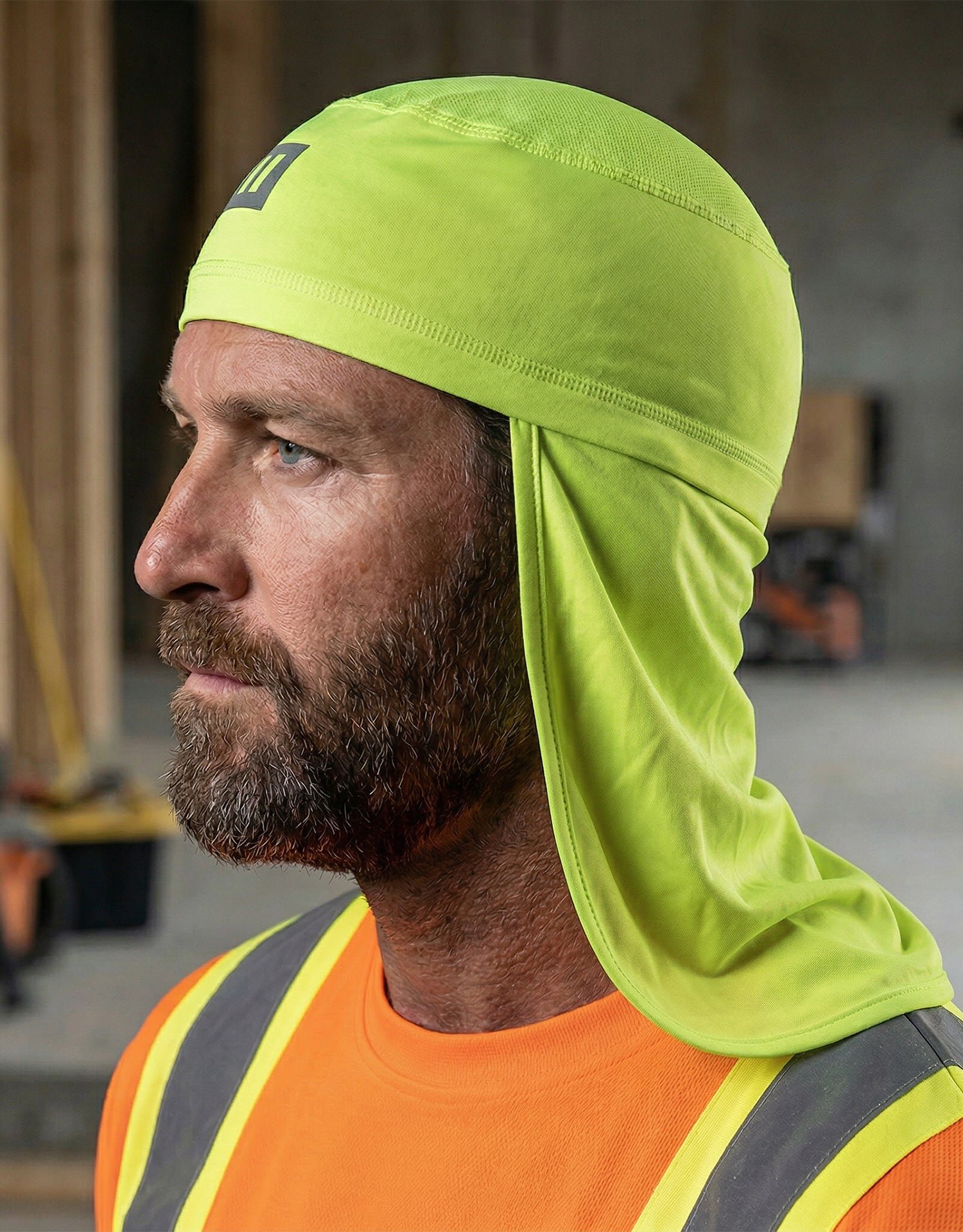 Hi Vis Coolknit™ Suncap with Neck Protector - Image 2
