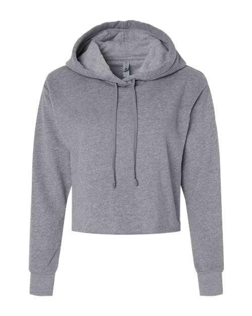 Next Level - Women's Laguna Sueded Raw Edge Crop Hoodie Sweatshirt - 9384 - Image 2