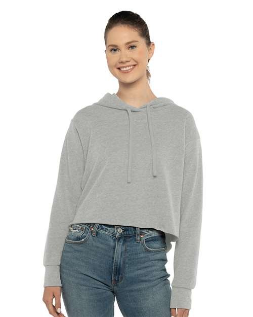 Next Level - Women's Laguna Sueded Raw Edge Crop Hoodie Sweatshirt - 9384 - Image 6
