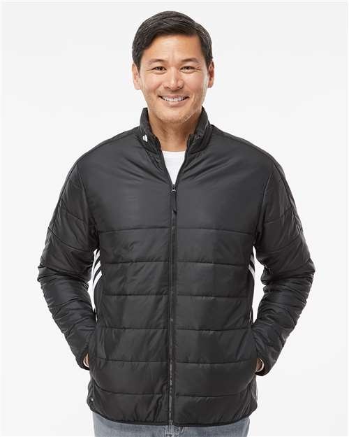 Adidas - Men's 3-Stripes Puffer Full-Zip Jacket - A570 - Image 6